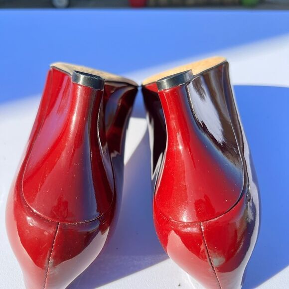 Via Spiga Red Wedge Heel Pointed Toe Shoe Size 9 1/2 - Picture 11 of 14